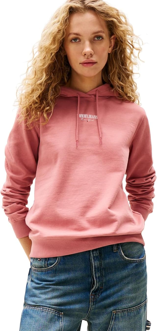 سویشرت کلاهدار کراپ زنانه Tommy Jeans نخی چاپی فیت آزاد مدل DW0DW20943 BDS سویشرت کلاهدار کراپ زنانه Tommy Jeans نخی چاپی فیت آزاد مدل DW0DW20943 BDS