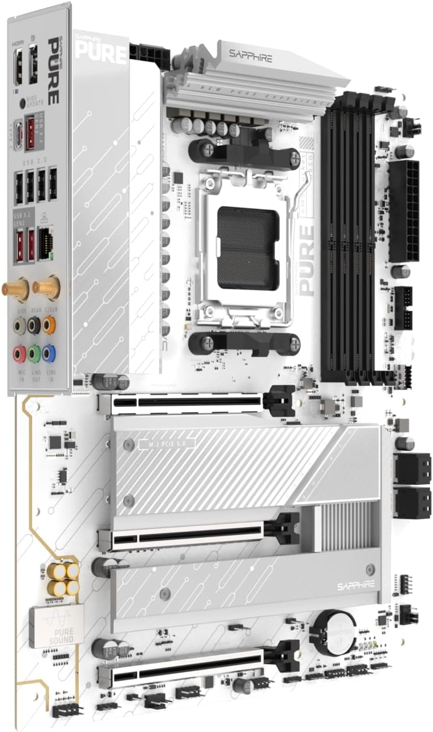 مادربرد Sapphire AMD AM5 ATX مدل Pure B850A WIFI7 52123-11-40G مادربرد Sapphire AMD AM5 ATX مدل Pure B850A WIFI7 52123-11-40G
