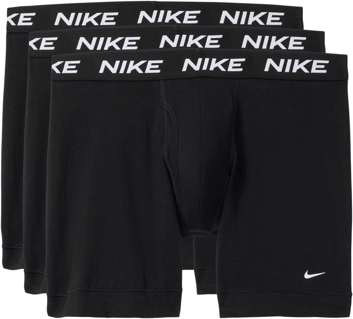باکسر برییف مردانه Nike نخی کشسان با فلای بسته 3 عددی باکسر برییف مردانه Nike نخی کشسان با فلای بسته 3 عددی