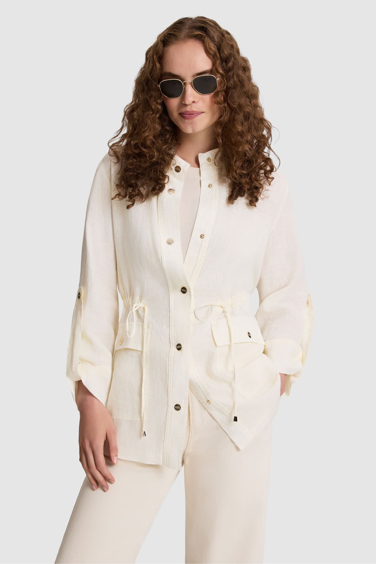 پیراهن زنانه U.S. Polo Assn. کرم آستین بلند مدل 50326642-VR256 پیراهن زنانه U.S. Polo Assn. کرم آستین بلند مدل 50326642-VR256