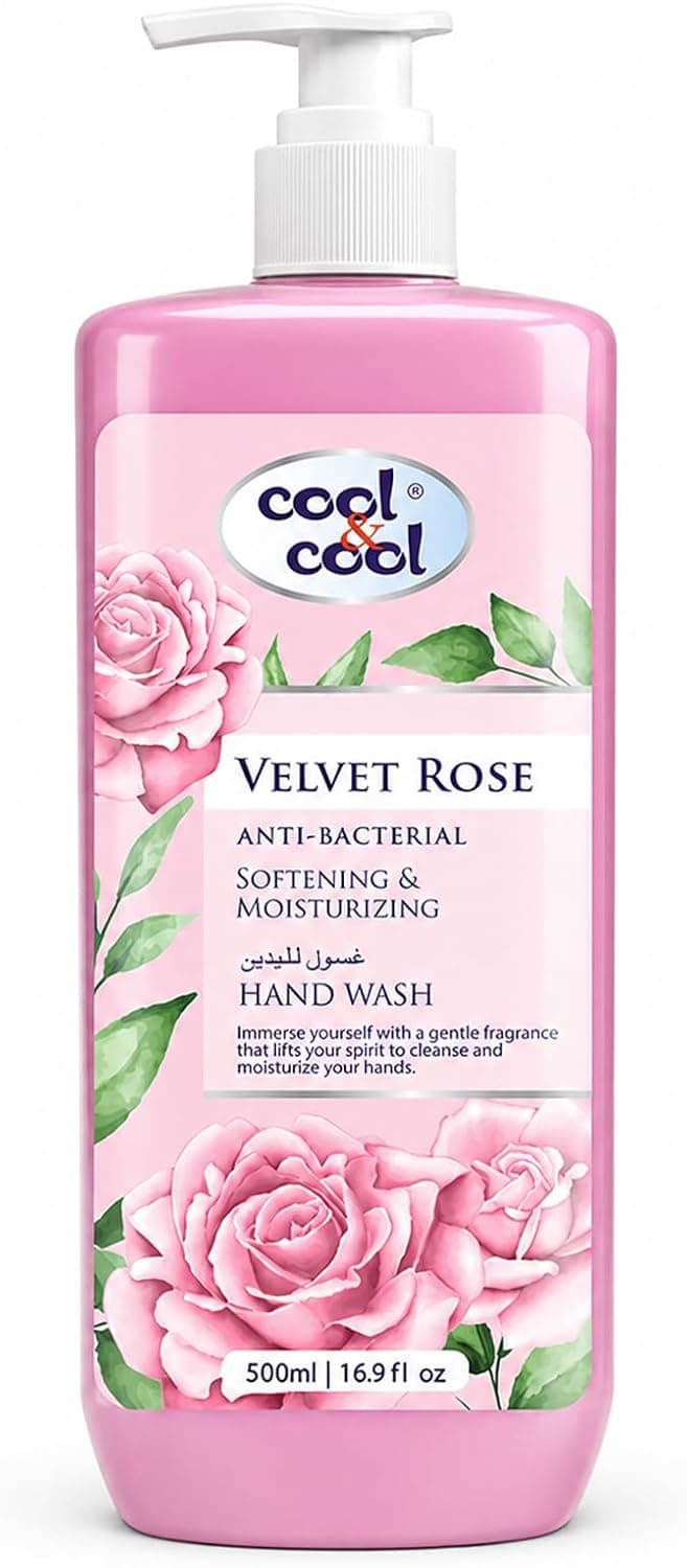 مایع دستشویی دوقلو Cool & Cool با رایحه Divine Essence و Exotic Bloom، آنتیباکتریال و نرمکننده پوست 500Ml x 2، 1Liter مایع دستشویی دوقلو Cool & Cool با رایحه Divine Essence و Exotic Bloom، آنتیباکتریال و نرمکننده پوست 500Ml x 2، 1Liter