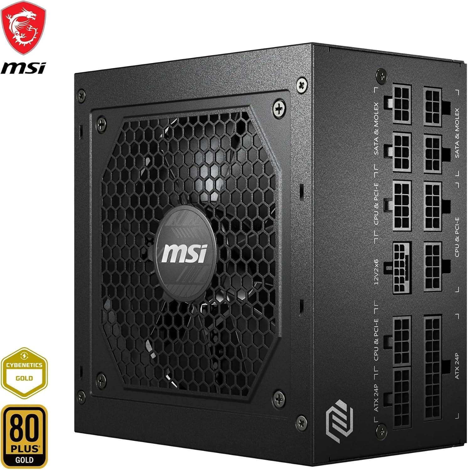منبع تغذیه گیمینگ MSI تمامماژولار مشکی مدل MAG A850GL PCIe5 850W 80+ Gold منبع تغذیه گیمینگ MSI تمامماژولار مشکی مدل MAG A850GL PCIe5 850W 80+ Gold