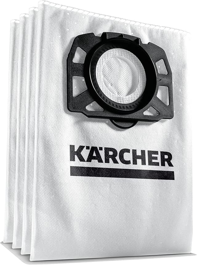 کیسه فیلتر جاروبرقی KÄRCHER 4-Pack سه لایه ضدپارگی سفید مدل KFI 487 کیسه فیلتر جاروبرقی KÄRCHER 4-Pack سه لایه ضدپارگی سفید مدل KFI 487
