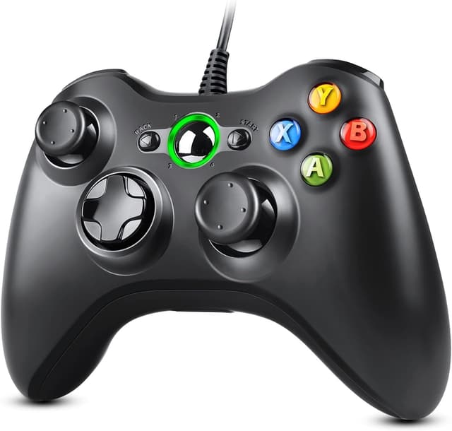 دسته بازی سیمی برای Xbox 360 و رایانههای Windows Vista/7/8/10/XP، Zexrow با کابل USB دسته بازی سیمی برای Xbox 360 و رایانههای Windows Vista/7/8/10/XP، Zexrow با کابل USB