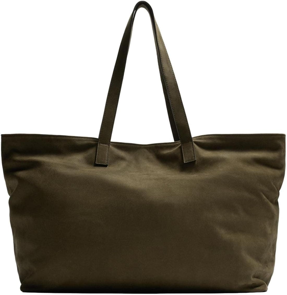 کیف توت زنانه Zara چرمی سبز خاکی سایز استاندارد کیف توت زنانه Zara چرمی سبز خاکی سایز استاندارد