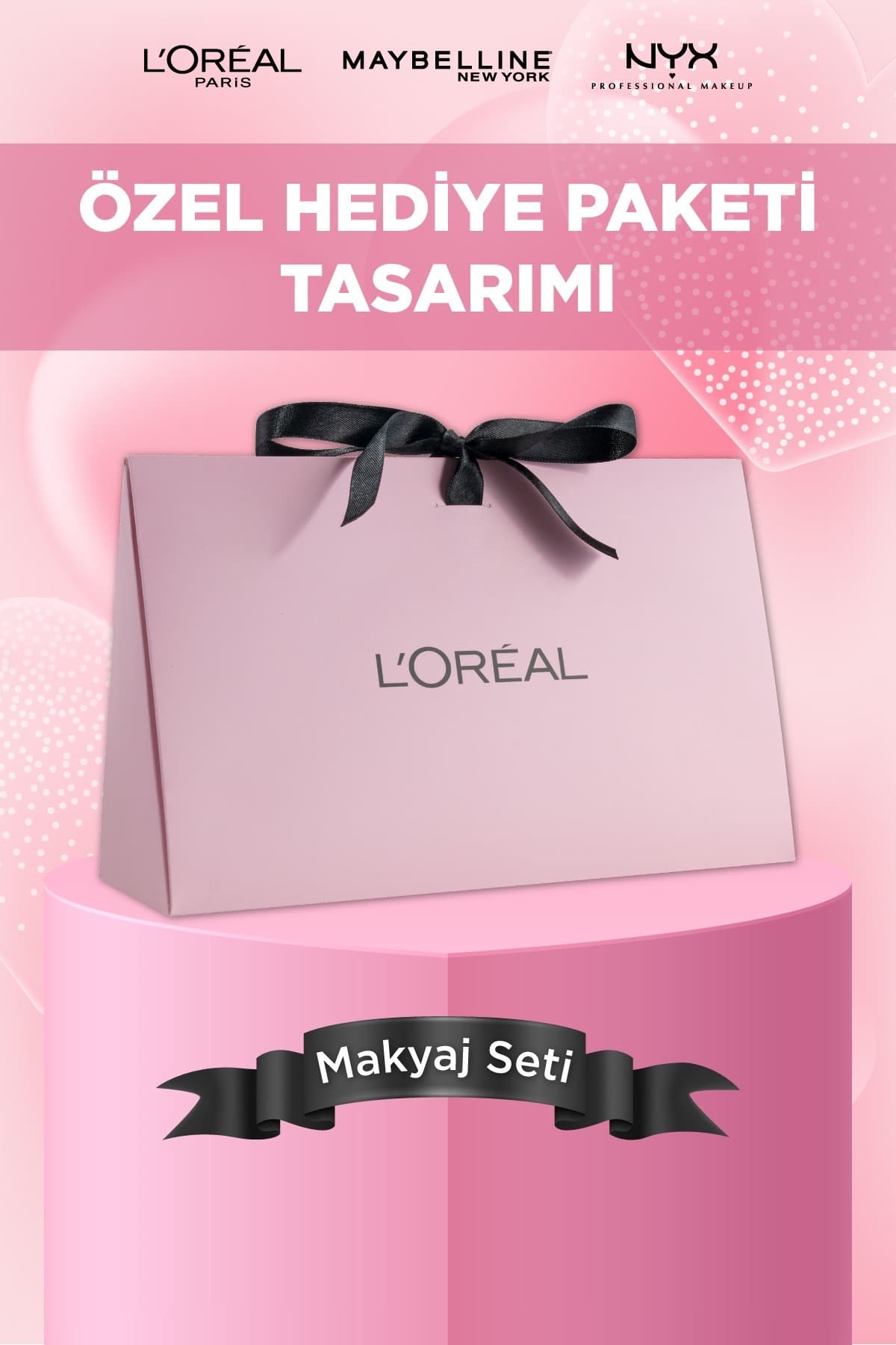 جعبه هدیه L'Oreal Paris شامل محصولات محبوب آرایشی جعبه هدیه L'Oreal Paris شامل محصولات محبوب آرایشی