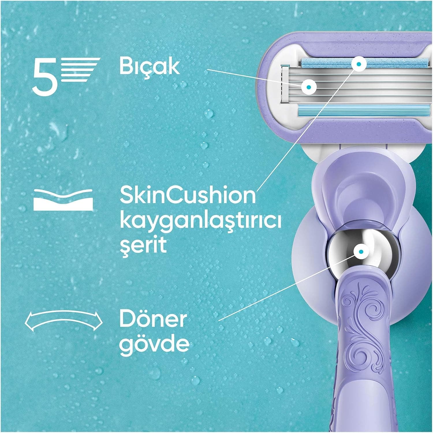 تیغ یدک زنانه Gillette Venus Extra Smooth بسته 3 تایی تیغ یدک زنانه Gillette Venus Extra Smooth بسته 3 تایی