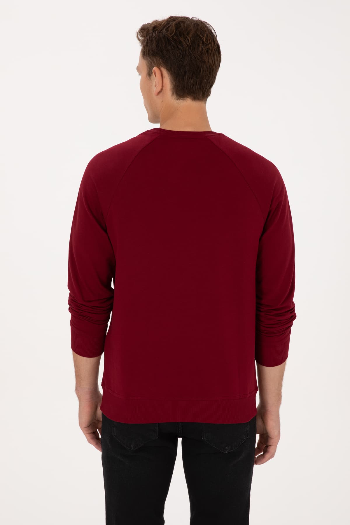 سوئیشرت مردانه U.S. Polo Assn. فیت معمولی یقه گرد زرشکی نازک مدل 50313752-VR014 سوئیشرت مردانه U.S. Polo Assn. فیت معمولی یقه گرد زرشکی نازک مدل 50313752-VR014