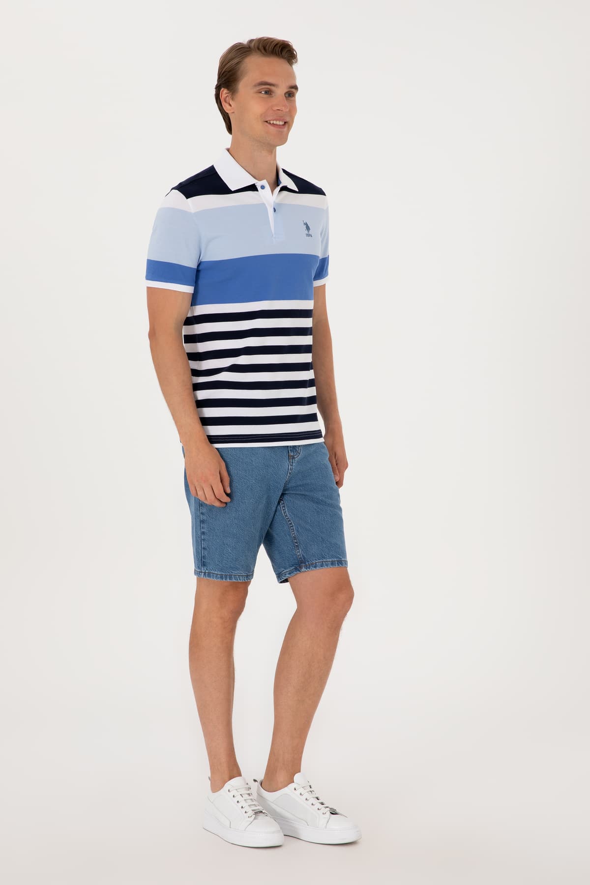 تیشرت مردانه U.S. Polo Assn. یقه پولو فیت معمولی نیلی مدل 50300046-VR028 تیشرت مردانه U.S. Polo Assn. یقه پولو فیت معمولی نیلی مدل 50300046-VR028