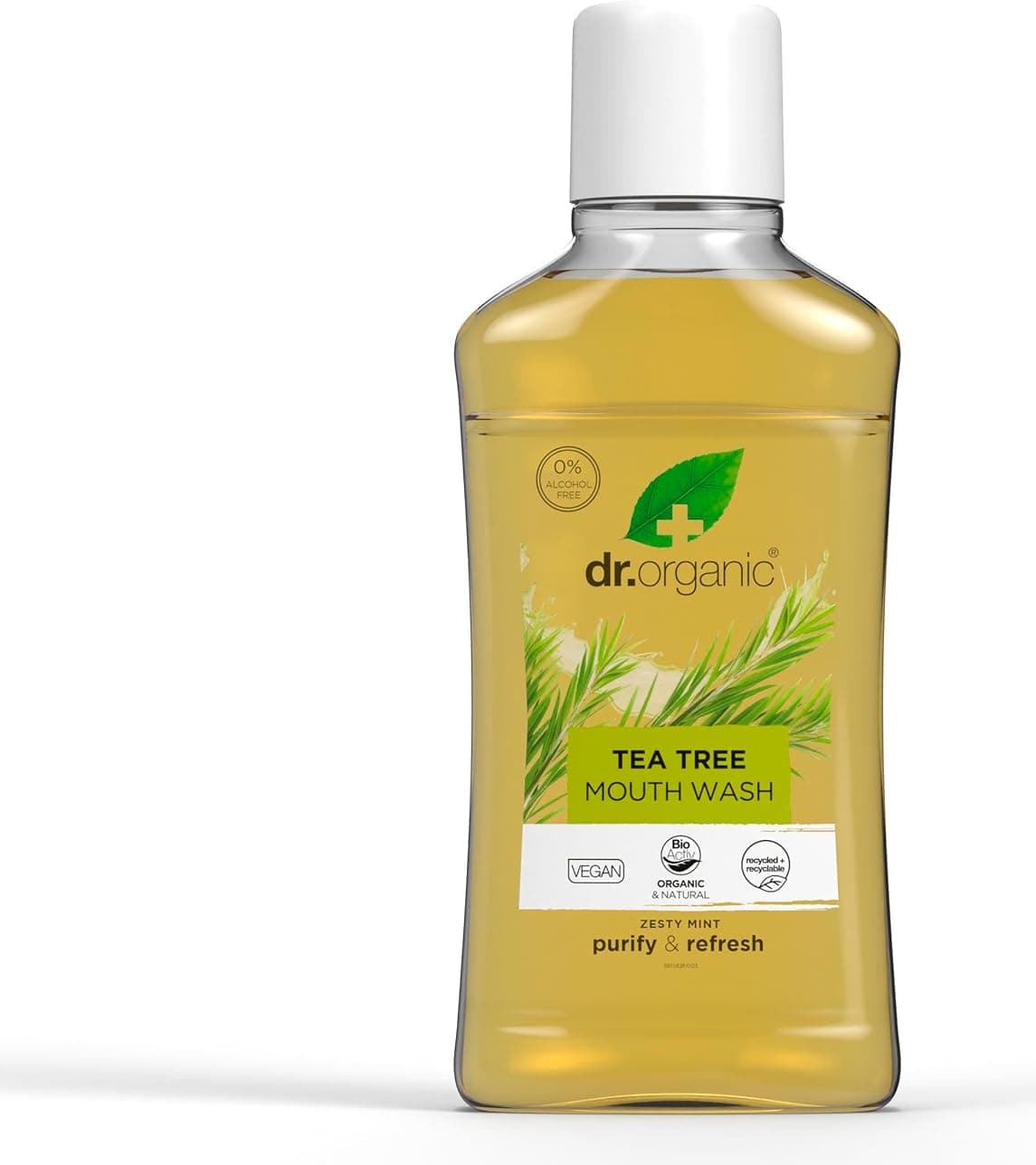دهانشویه Dr.Organic با عصاره درخت چای مدل Tea Tree 500ml دهانشویه Dr.Organic با عصاره درخت چای مدل Tea Tree 500ml
