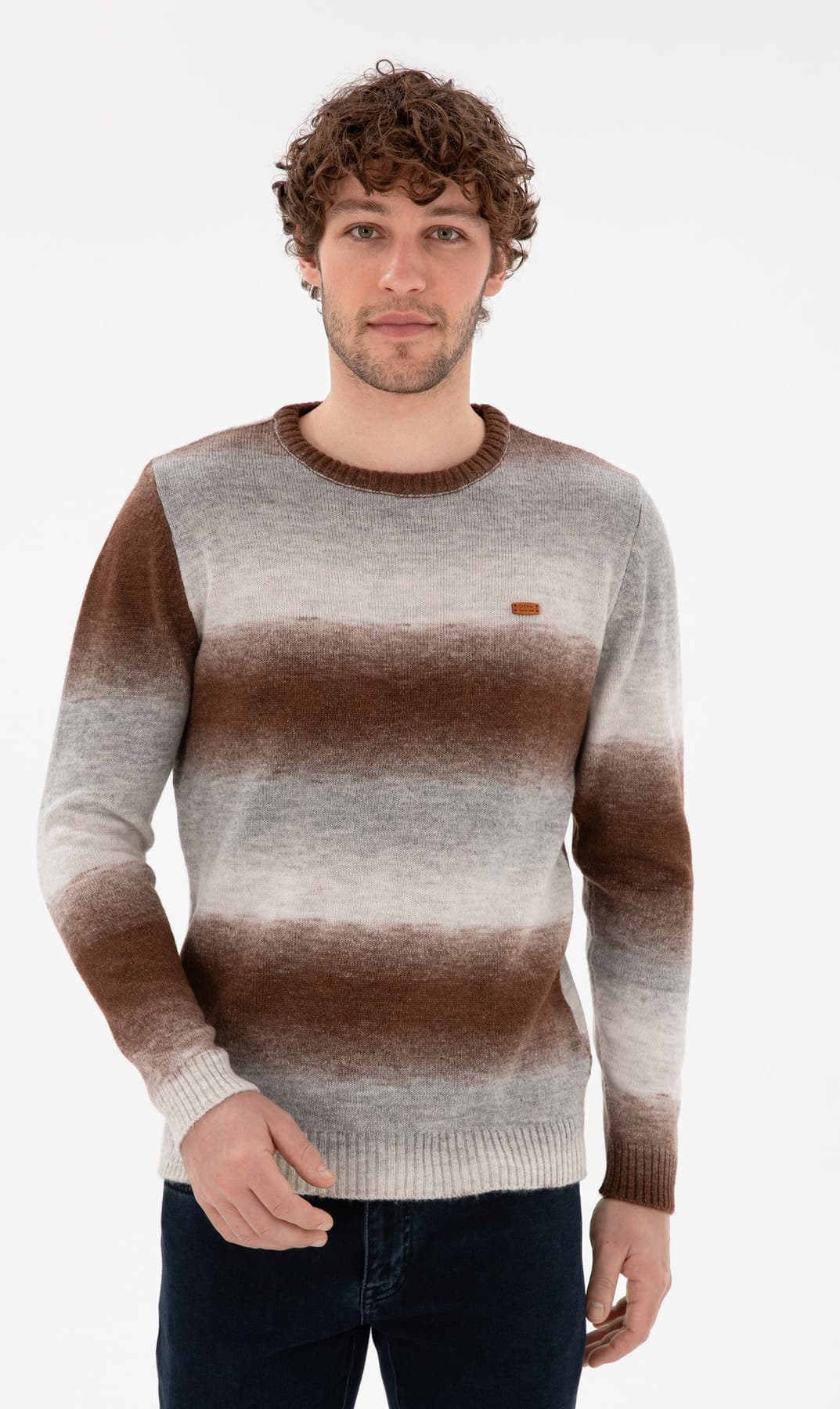 پلیور مردانه U.S. Polo Assn. اسلیم فیت یقه گرد طوسی ملانژ مدل 50297082-VR086 پلیور مردانه U.S. Polo Assn. اسلیم فیت یقه گرد طوسی ملانژ مدل 50297082-VR086