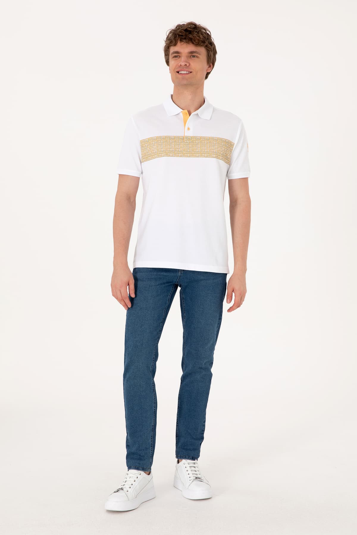 تیشرت مردانه U.S. Polo Assn. فیت معمولی یقه پولو سفید مدل 50306812-VR049 تیشرت مردانه U.S. Polo Assn. فیت معمولی یقه پولو سفید مدل 50306812-VR049