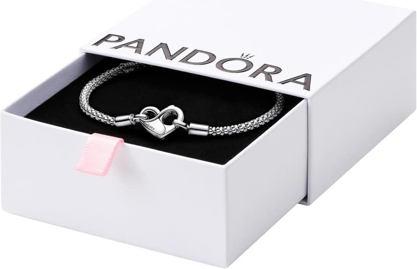 دستبند زنانه PANDORA آویزدار نقره 925 زنجیر پرچی مدل 592453C00 دستبند زنانه PANDORA آویزدار نقره 925 زنجیر پرچی مدل 592453C00