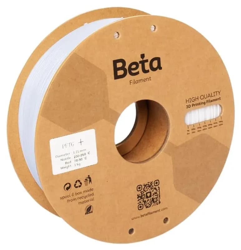 فیلامنت Beta Filament PETG+ به رنگ سفید فیلامنت Beta Filament PETG+ به رنگ سفید