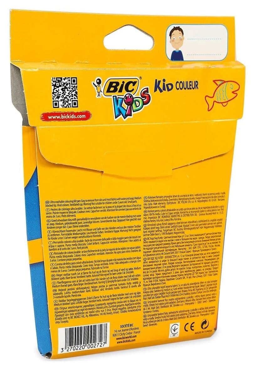ماژیک کودک Bic Kid Couleur 12 رنگ مدل 9202932 ماژیک کودک Bic Kid Couleur 12 رنگ مدل 9202932