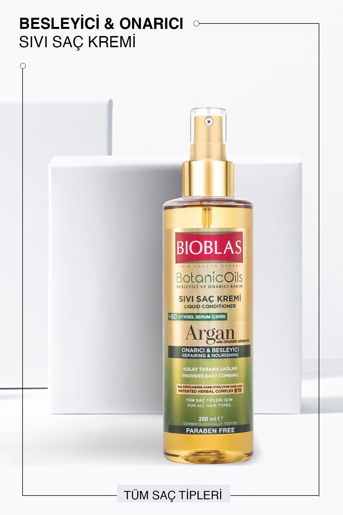کرم مو مایع Bioblas Botanic Oils با روغن آرگان ترمیمکننده 2×200ml کرم مو مایع Bioblas Botanic Oils با روغن آرگان ترمیمکننده 2×200ml
