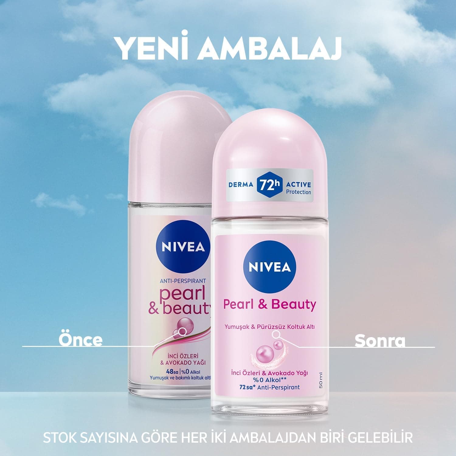 دئودورانت رولآن زنانه NIVEA Pearl&Beauty با رایحه پودری گلدار، ضدتعریق ۷۲ ساعته، 50 ml دئودورانت رولآن زنانه NIVEA Pearl&Beauty با رایحه پودری گلدار، ضدتعریق ۷۲ ساعته، 50 ml
