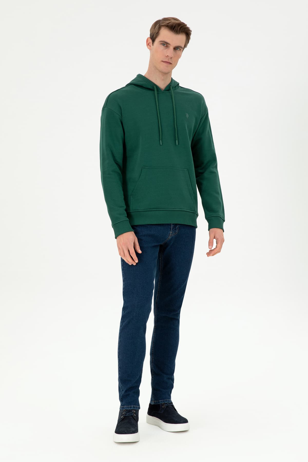سوئشرت مردانه U.S. Polo Assn. سبز تیره ساده مدل 50298271-VR079 سوئشرت مردانه U.S. Polo Assn. سبز تیره ساده مدل 50298271-VR079