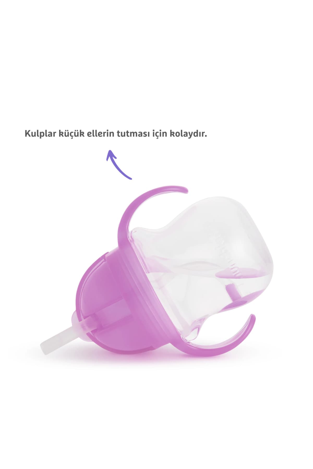 لیوان آموزشی کودک Munchkin نیدار با درِ قفلشونده، 6 ماهه 207ml بنفش لیوان آموزشی کودک Munchkin نیدار با درِ قفلشونده، 6 ماهه 207ml بنفش