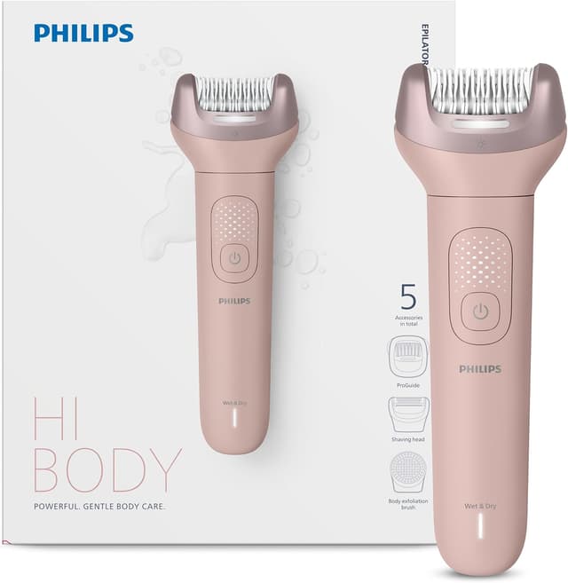 اپیلاتور بیسیم PHILIPS سری 9000 با قابلیت استفاده خشک و مرطوب، 32 موچین و چراغ LED مدل BRE718/05 اپیلاتور بیسیم PHILIPS سری 9000 با قابلیت استفاده خشک و مرطوب، 32 موچین و چراغ LED مدل BRE718/05