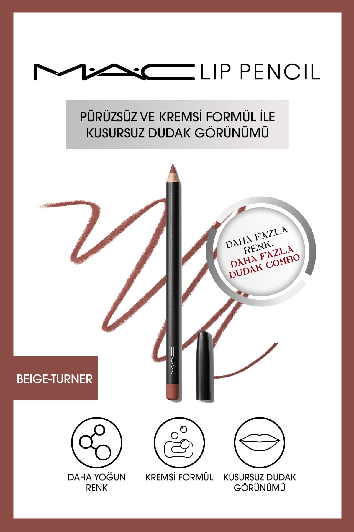 مداد لب Mac کرمی و ماندگار آلویی 1.45g مداد لب Mac کرمی و ماندگار آلویی 1.45g