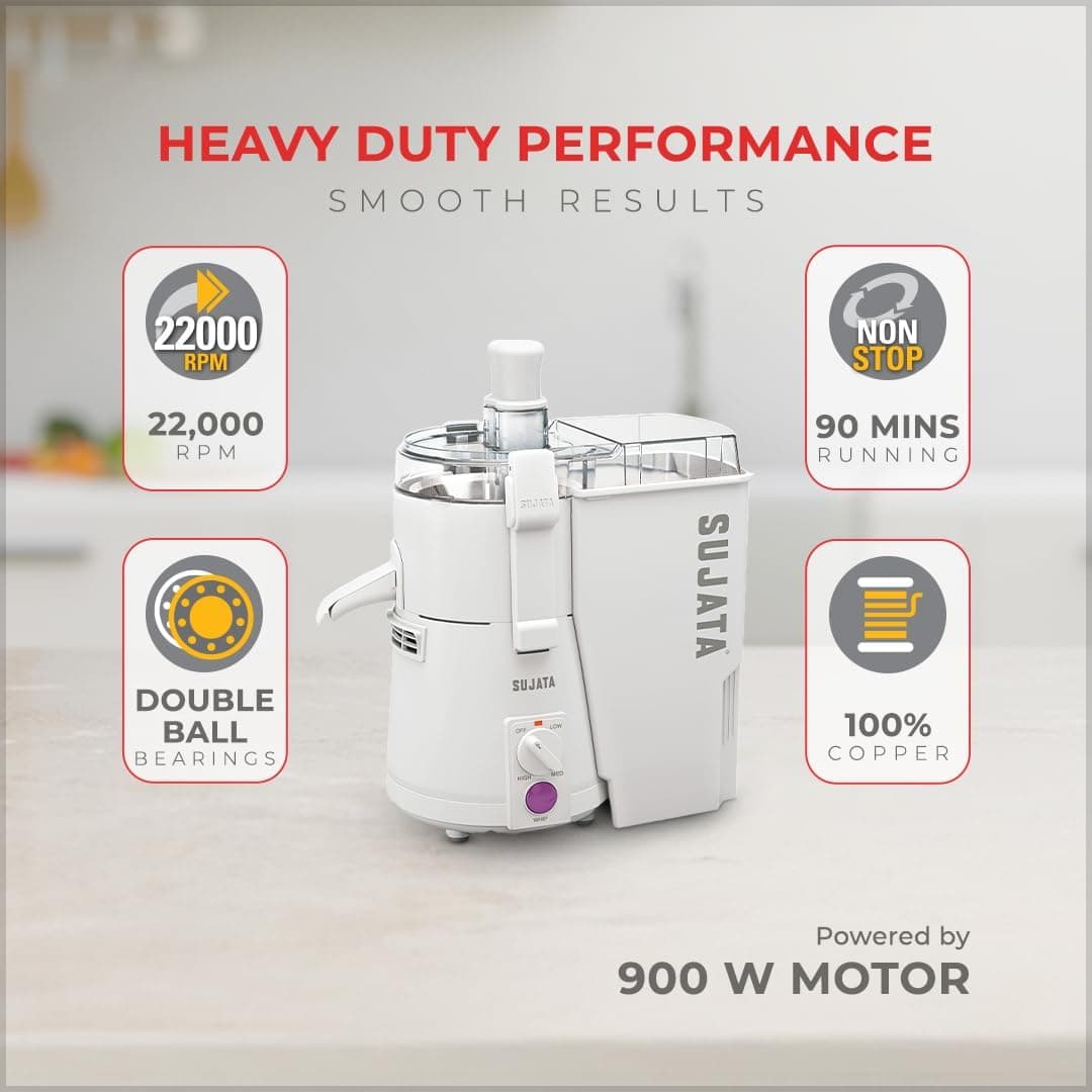 آبمیوهگیری و مخلوطکن Sujata مدل Powermatic Plus 900 وات آبمیوهگیری و مخلوطکن Sujata مدل Powermatic Plus 900 وات