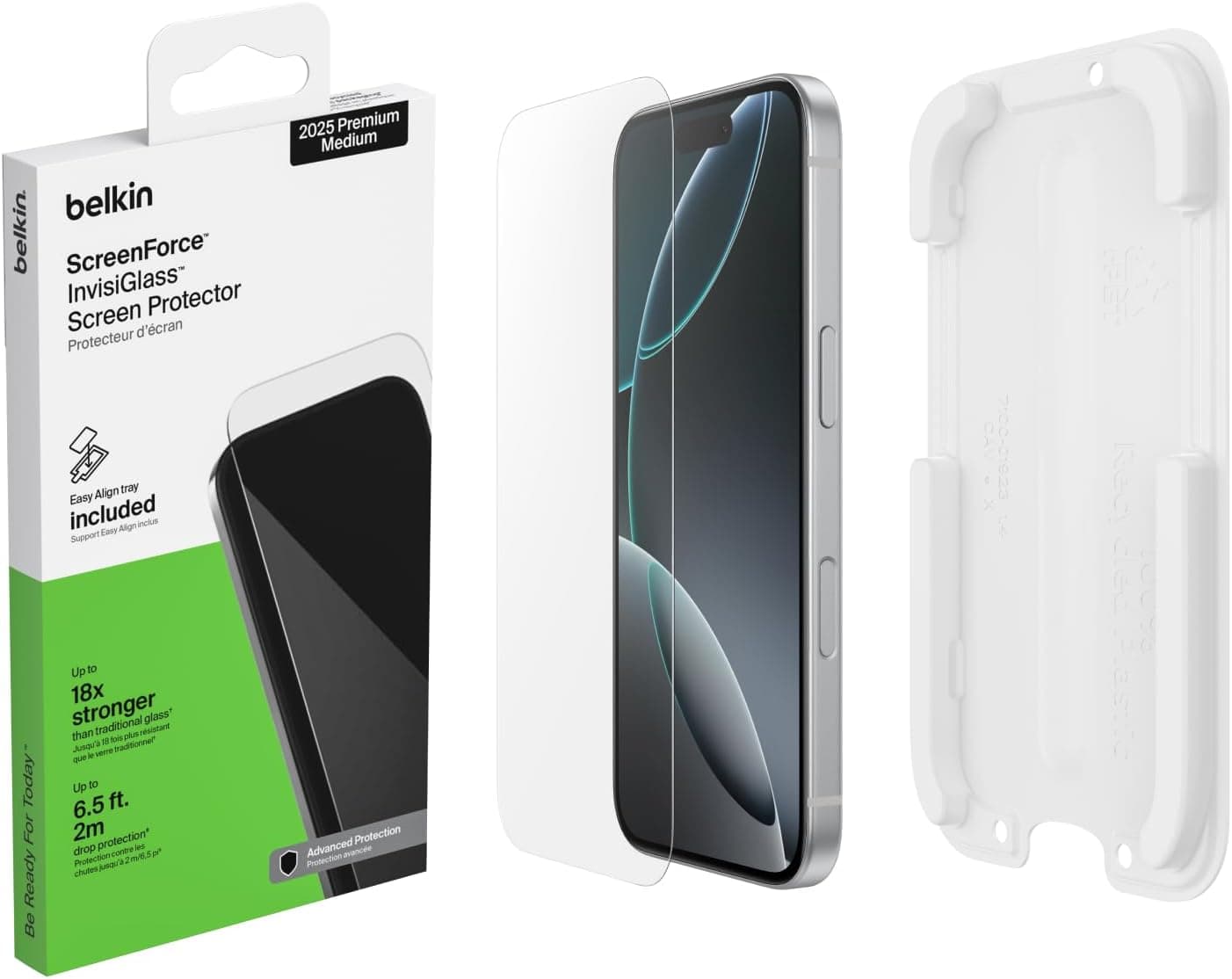محافظ صفحه نمایش Belkin ScreenForce InvisiGlass iPhone 17 Pro شیشه بازیافتی ضد خش محافظ صفحه نمایش Belkin ScreenForce InvisiGlass iPhone 17 Pro شیشه بازیافتی ضد خش