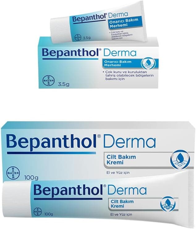 کرم مراقبت از پوست Bepanthol Derma 100 gr + 5 عدد پماد مراقبتی ترمیمکننده 3,5 gr کرم مراقبت از پوست Bepanthol Derma 100 gr + 5 عدد پماد مراقبتی ترمیمکننده 3,5 gr