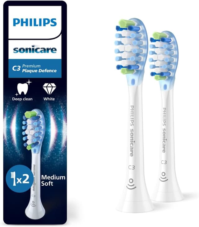 سری یدک مسواک PHILIPS Sonicare Plaque Defence با برس نرم، بسته 2 عددی سفید مدل HX9042/87 سری یدک مسواک PHILIPS Sonicare Plaque Defence با برس نرم، بسته 2 عددی سفید مدل HX9042/87