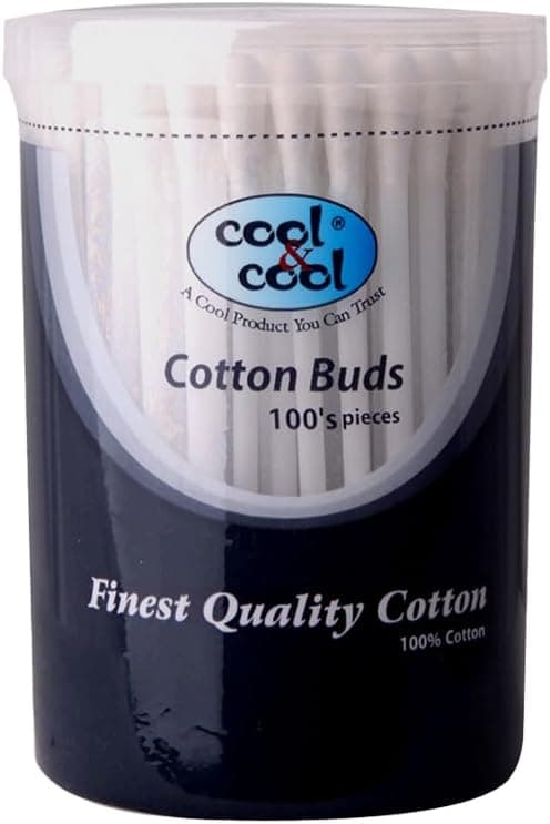 گوشپاککن Cool & Cool، 100's، دو سر پنبهای با نوک گرد ضخیم، رنگهای متنوع گوشپاککن Cool & Cool، 100's، دو سر پنبهای با نوک گرد ضخیم، رنگهای متنوع