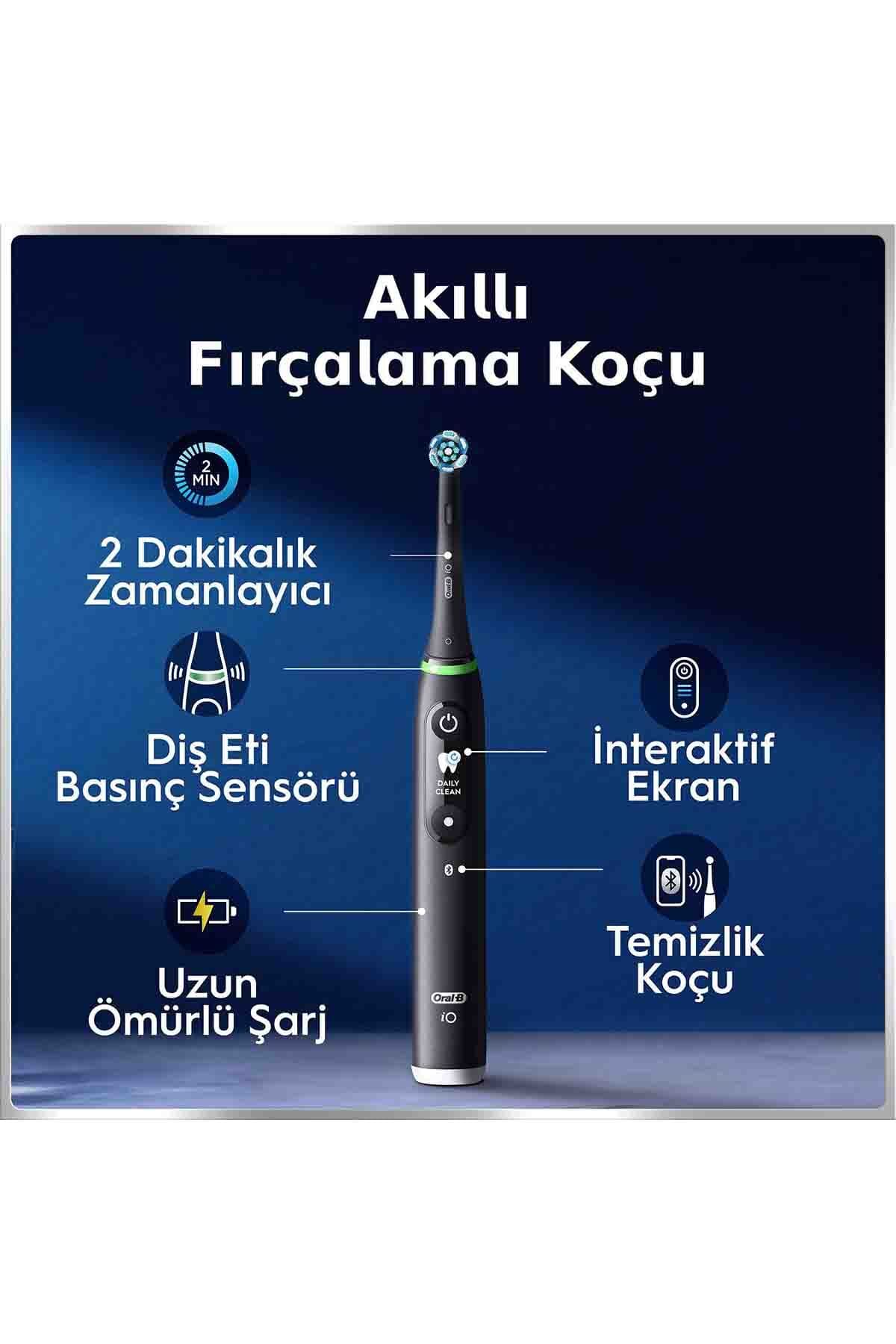مسواک برقی شارژی Oral-B مشکی iO6 با 4 سری یدک مناسب دندانهای حساس مسواک برقی شارژی Oral-B مشکی iO6 با 4 سری یدک مناسب دندانهای حساس