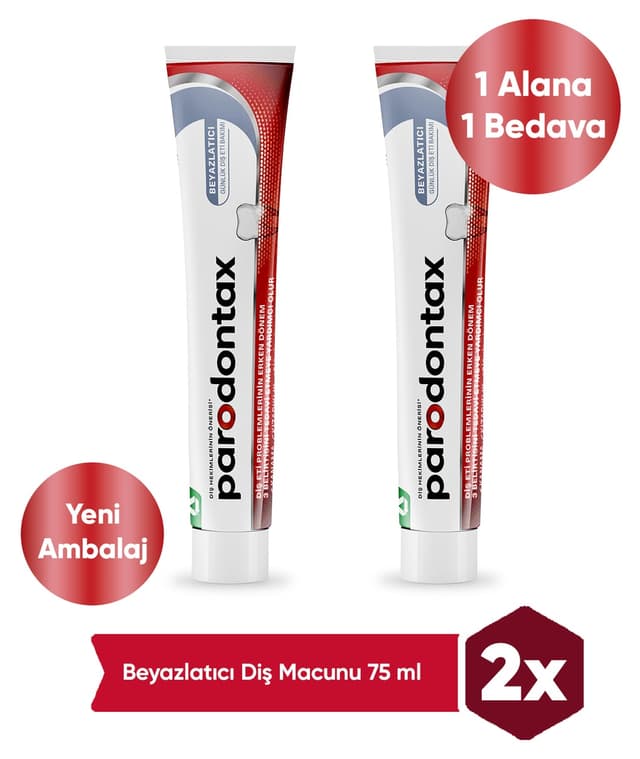 خمیر دندان Parodontax سفیدکننده 75ml x2 خمیر دندان Parodontax سفیدکننده 75ml x2