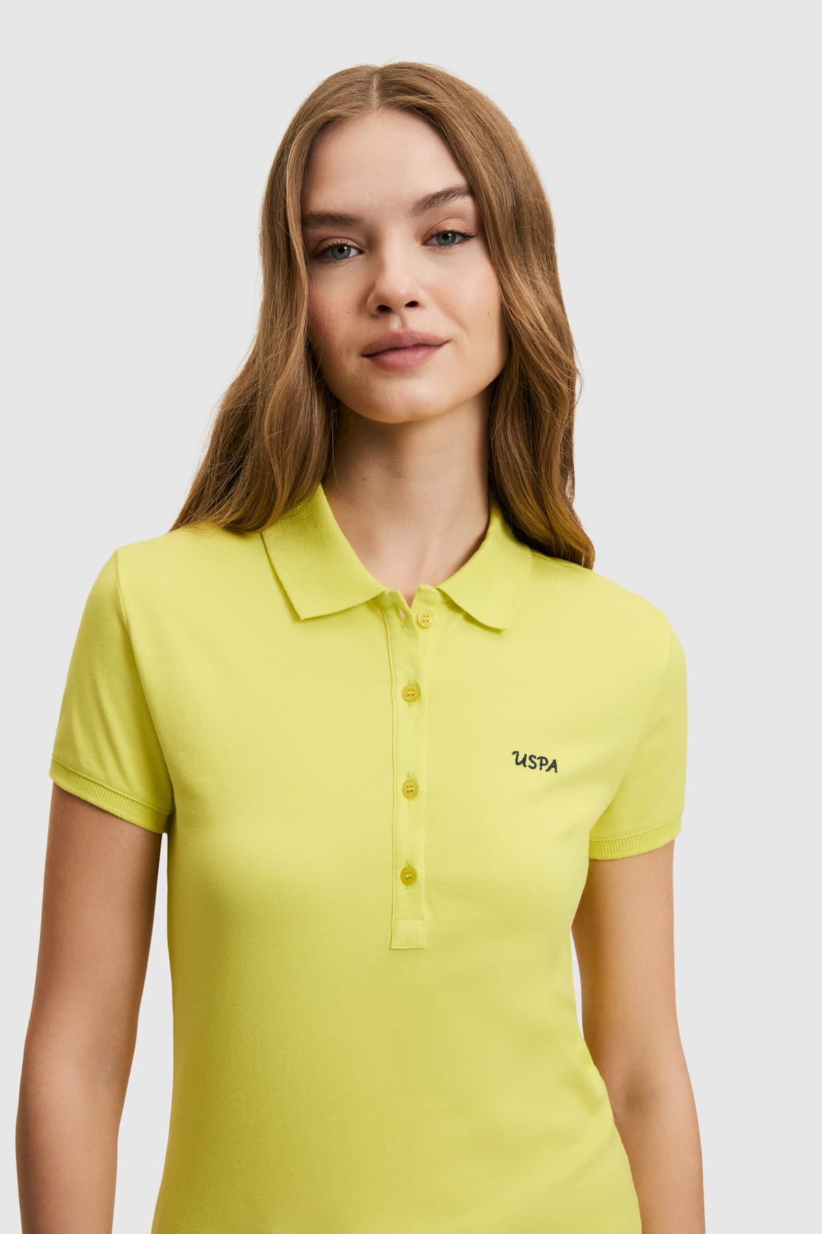 تیشرت یقه پولو زنانه U.S. Polo Assn. سبز پستهای ساده مدل 50323461-VR087 تیشرت یقه پولو زنانه U.S. Polo Assn. سبز پستهای ساده مدل 50323461-VR087