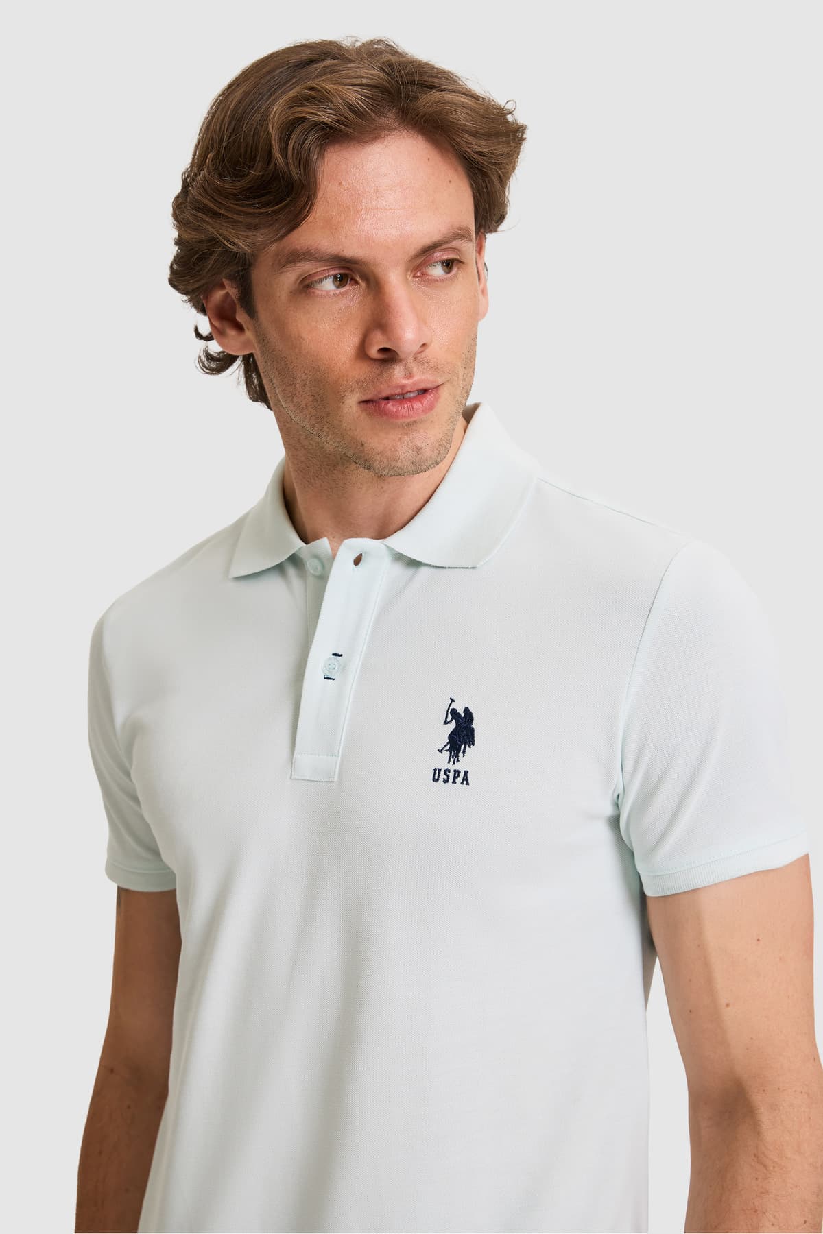 تیشرت مردانه U.S. Polo Assn. اسلیم فیت یقه پولو سبز آبی مدل 50326920-VR083 تیشرت مردانه U.S. Polo Assn. اسلیم فیت یقه پولو سبز آبی مدل 50326920-VR083