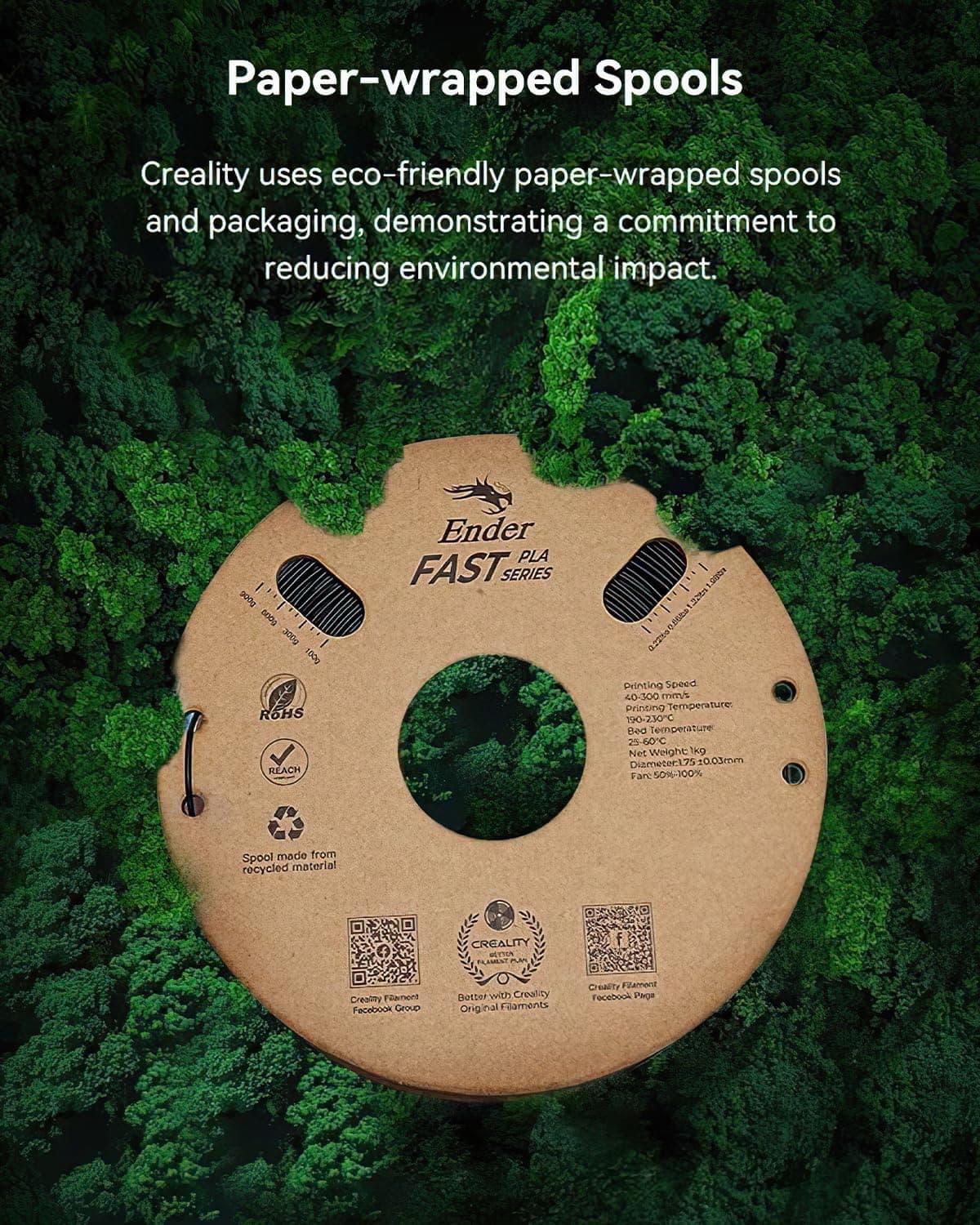 فیلامنت پرینتر سه بعدی Creality Ender Fast PLA 1.75 mm سبز 1 kg فیلامنت پرینتر سه بعدی Creality Ender Fast PLA 1.75 mm سبز 1 kg