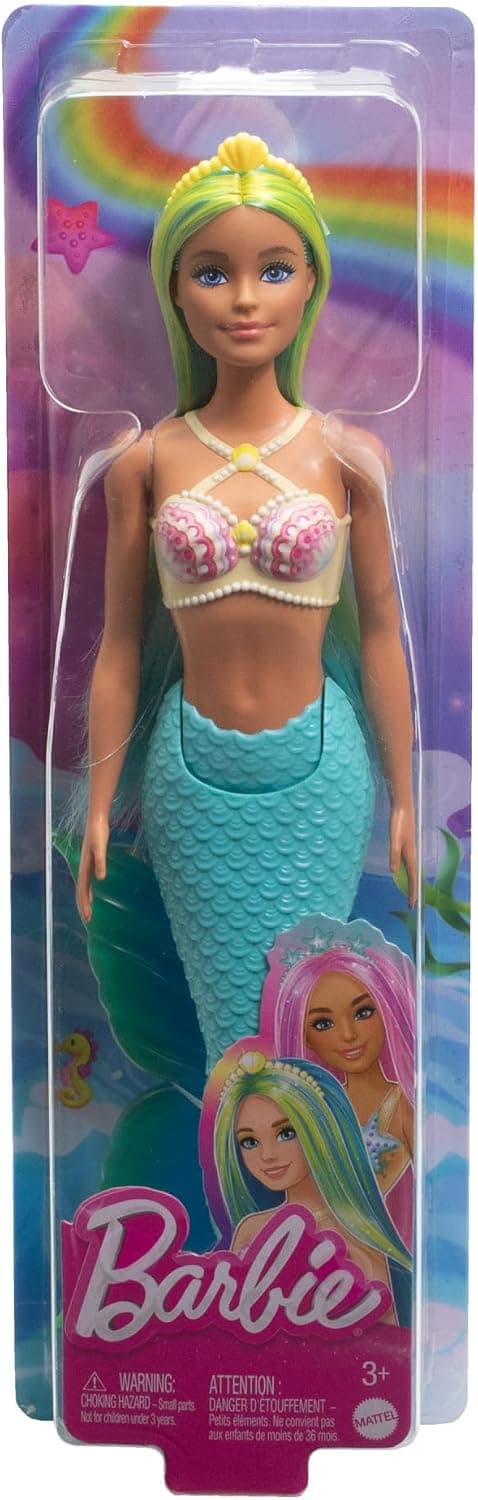 عروسکهای پری دریایی Barbie با مو و دمهای رنگارنگ و تلسر عروسکهای پری دریایی Barbie با مو و دمهای رنگارنگ و تلسر