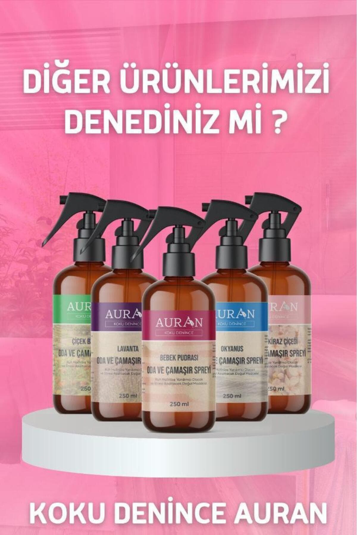 اسپری خوشبوکننده هوای اتاق و لباس AURAN با رایحه پودر کودک 250ml اسپری خوشبوکننده هوای اتاق و لباس AURAN با رایحه پودر کودک 250ml