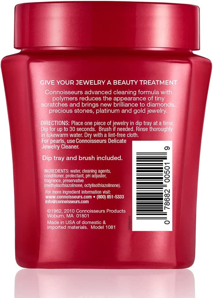 پاککننده جواهرات CONNOISSEURS برای زیورآلات ظریف، نقره یا بدون سنگ قیمتی 9.6 Fl Oz (Pack of 1) پاککننده جواهرات CONNOISSEURS برای زیورآلات ظریف، نقره یا بدون سنگ قیمتی 9.6 Fl Oz (Pack of 1)