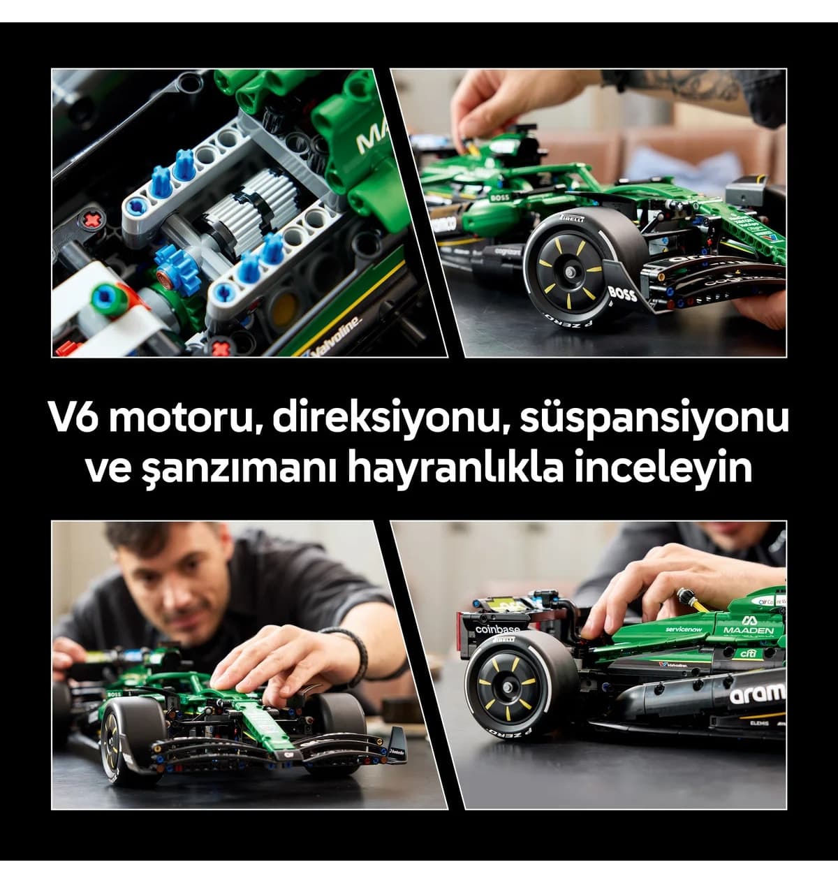 لگو 42240 Technic ماشین Aston Martin Aramco AMR25 F1 لگو 42240 Technic ماشین Aston Martin Aramco AMR25 F1