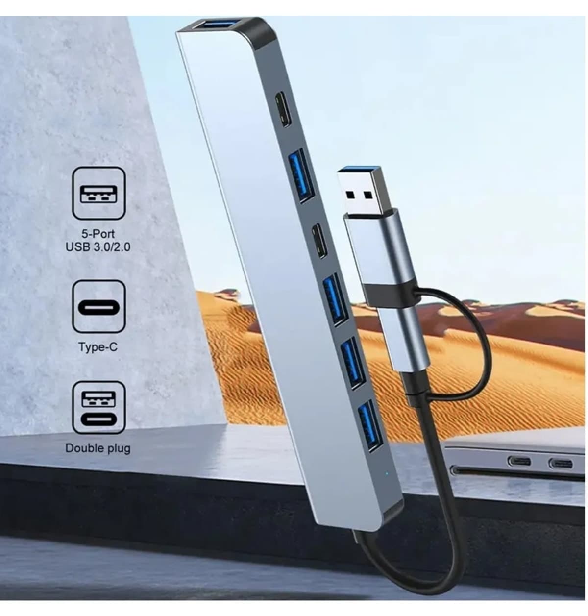 هاب USB Coverzone ۷ در ۱ مبدل USB/Type-C به USB A و USB C هاب USB Coverzone ۷ در ۱ مبدل USB/Type-C به USB A و USB C