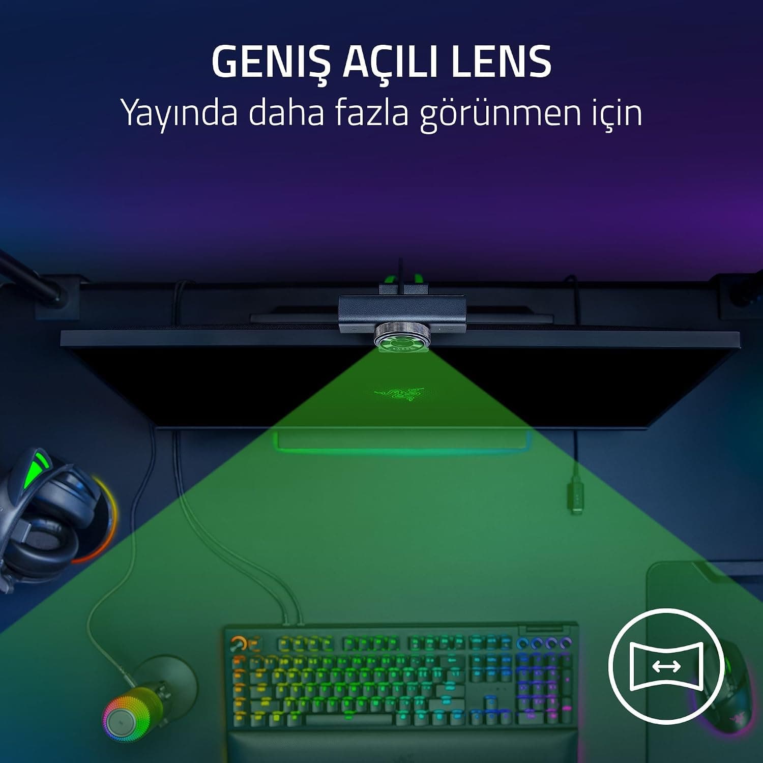 وبکم Razer Kiyo V2 X مشکی Full HD 1080p 60 FPS وبکم Razer Kiyo V2 X مشکی Full HD 1080p 60 FPS