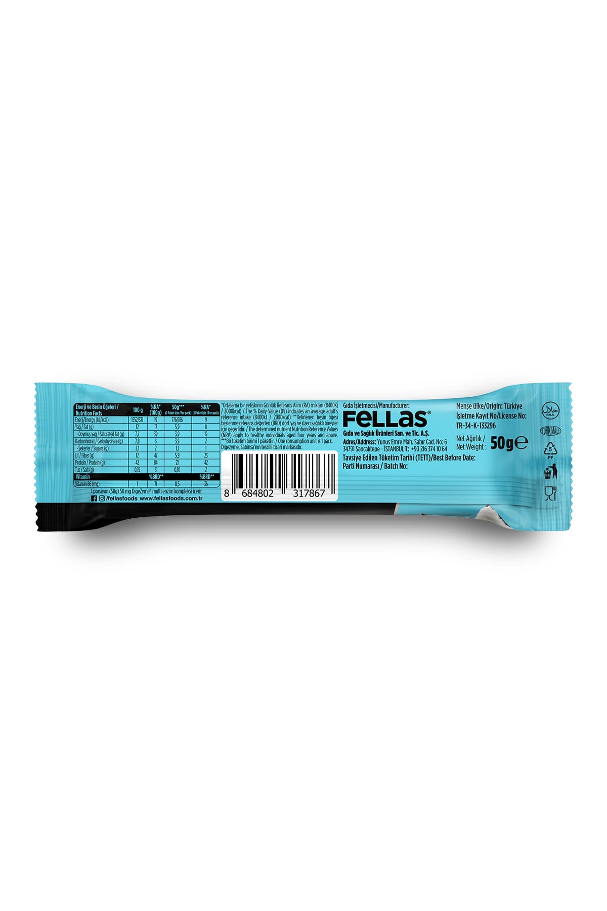 بار پروتئینی Fellas HighPro+ با روکش شکلات و نارگیل 50 g - 12 عدد بار پروتئینی Fellas HighPro+ با روکش شکلات و نارگیل 50 g - 12 عدد