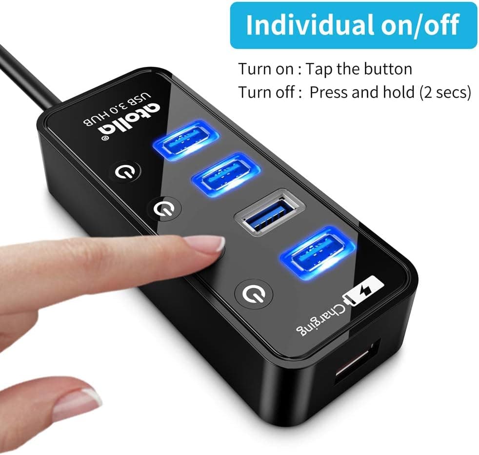 هاب USB 3.0 atolla با 4 پورت SuperSpeed و پورت شارژ هوشمند هاب USB 3.0 atolla با 4 پورت SuperSpeed و پورت شارژ هوشمند