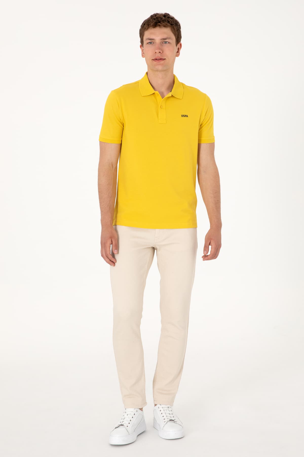 تیشرت مردانه U.S. Polo Assn. فیت معمولی یقه پولو زرد ساده مدل 50306007-VR094 تیشرت مردانه U.S. Polo Assn. فیت معمولی یقه پولو زرد ساده مدل 50306007-VR094