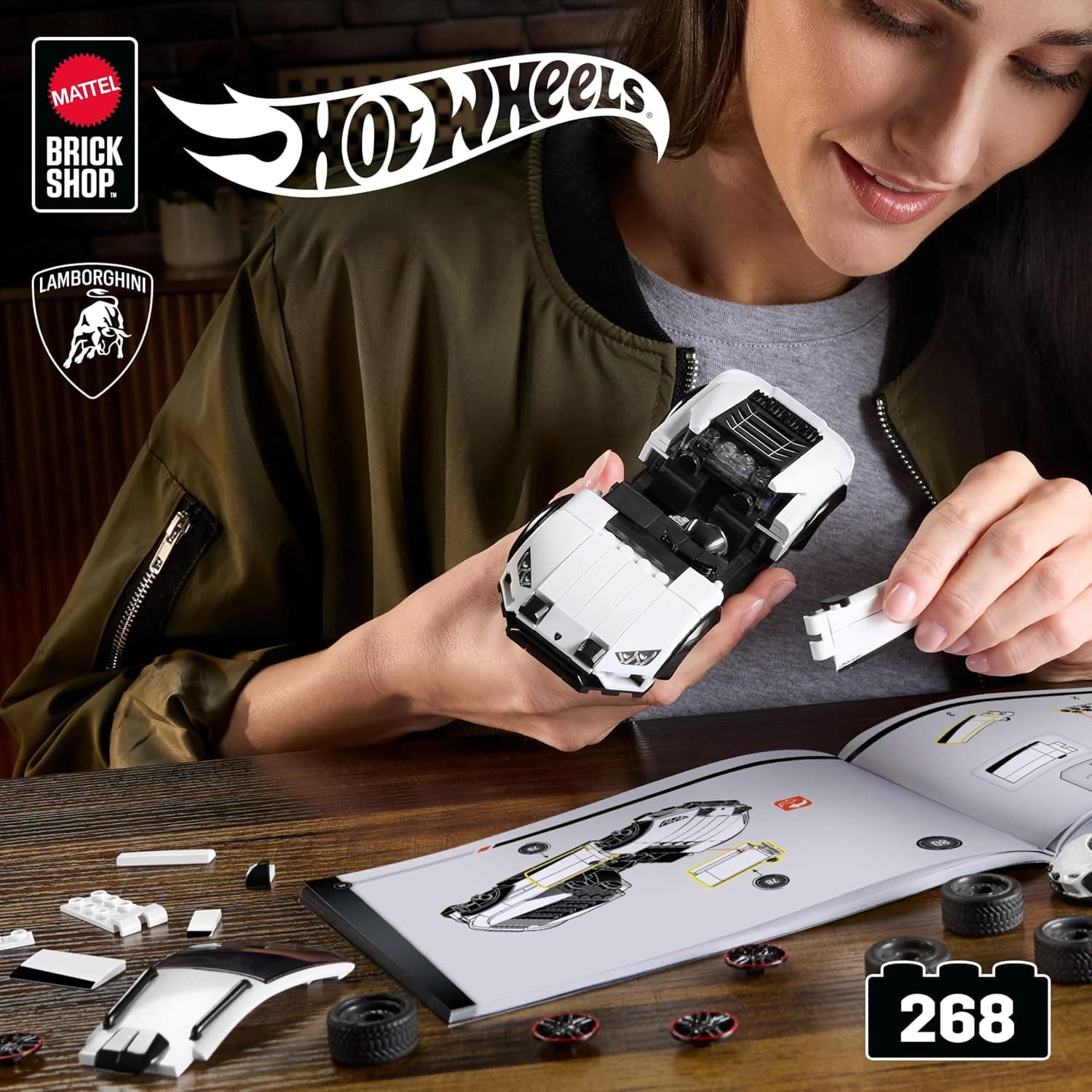 ماشین اسباب بازی Mattel Hot Wheels Brick Shop Speed Series مدل Lambo ماشین اسباب بازی Mattel Hot Wheels Brick Shop Speed Series مدل Lambo