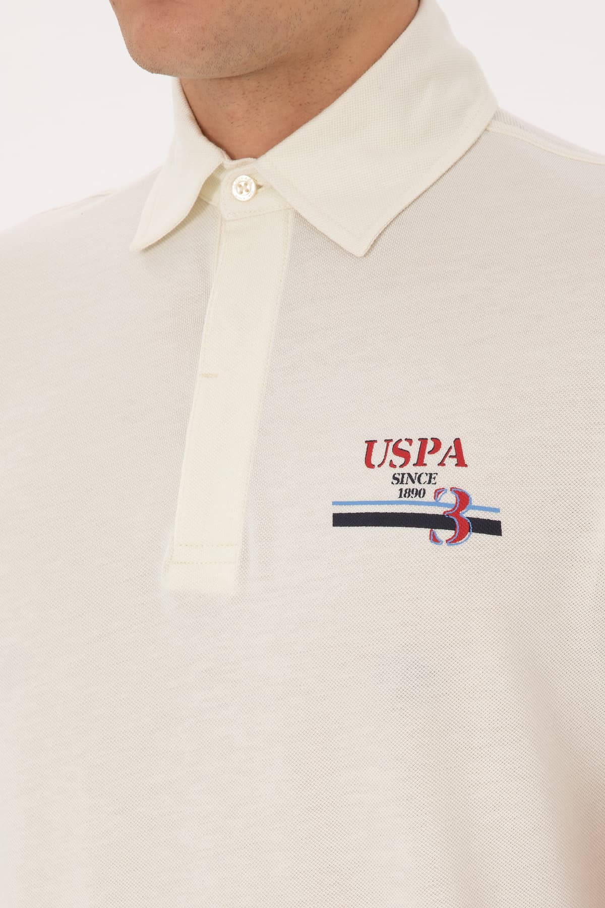 تیشرت مردانه U.S. Polo Assn. فیت معمولی یقه پولو کرم مدل 50324803-VR071 تیشرت مردانه U.S. Polo Assn. فیت معمولی یقه پولو کرم مدل 50324803-VR071