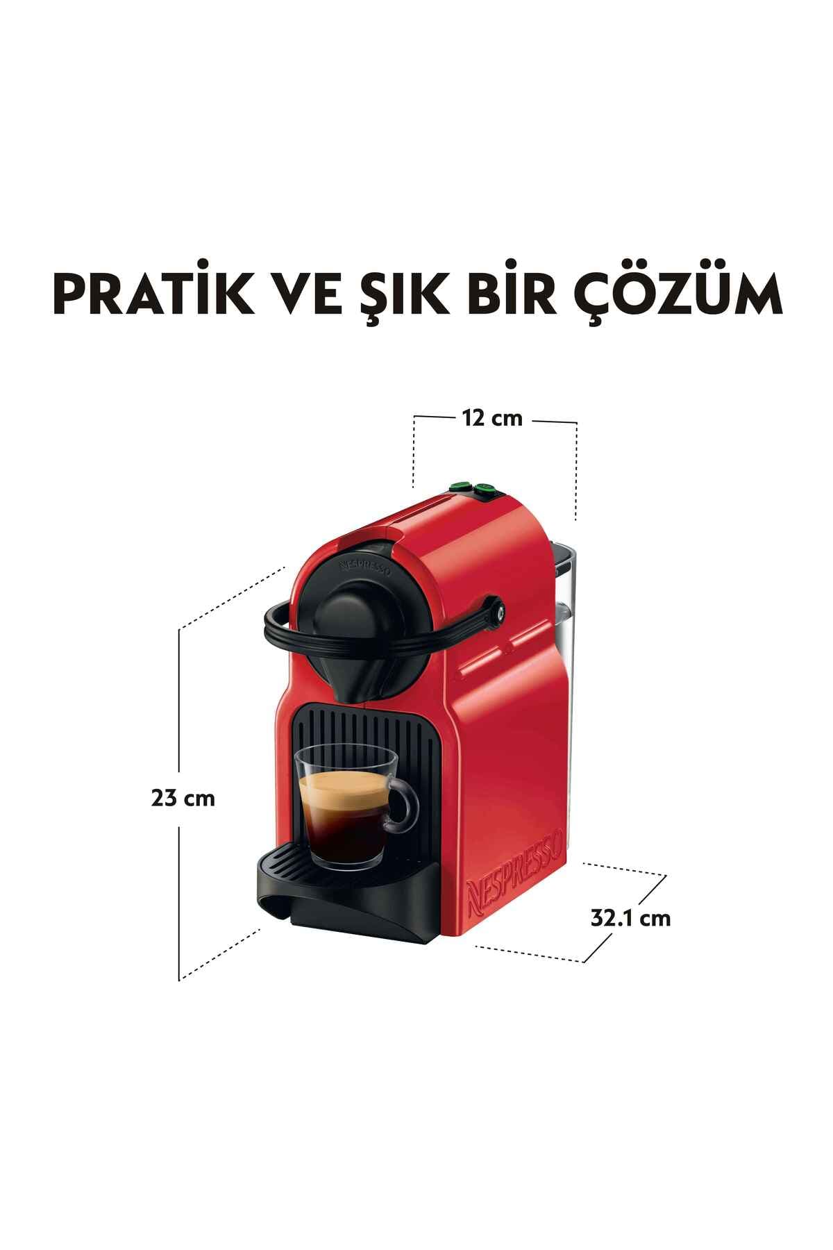 ست دستگاه قهوهساز قرمز و کفساز شیر Nespresso مدل Inissia C40 و Aeroccino 3 ست دستگاه قهوهساز قرمز و کفساز شیر Nespresso مدل Inissia C40 و Aeroccino 3