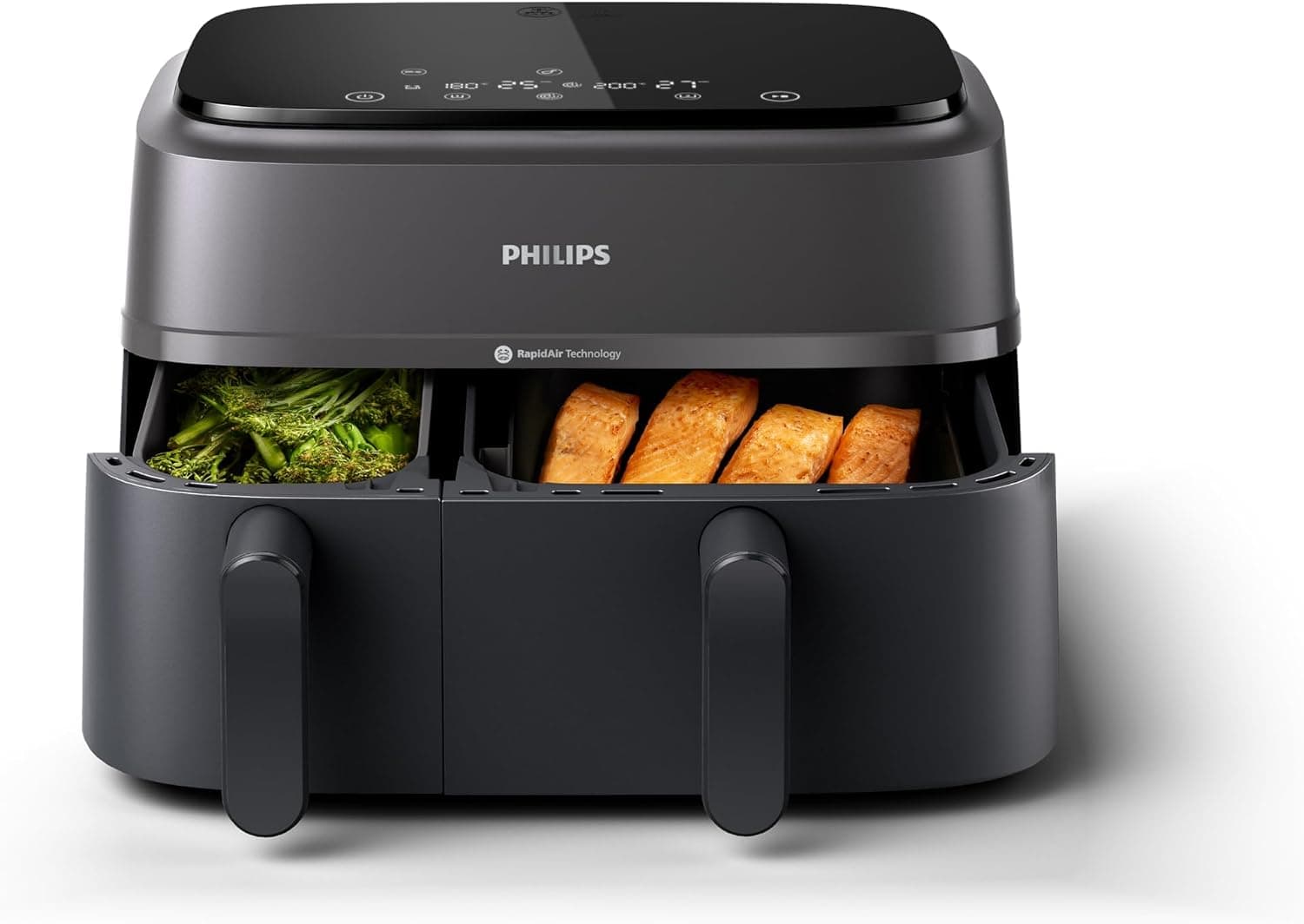سرخکن هوایی Philips مدل Dual Basket AirFryer XXL ظرفیت 9 لیتر 1.5 کیلوگرم توان 2750 وات 8 برنامه پیشفرض سرخکن هوایی Philips مدل Dual Basket AirFryer XXL ظرفیت 9 لیتر 1.5 کیلوگرم توان 2750 وات 8 برنامه پیشفرض