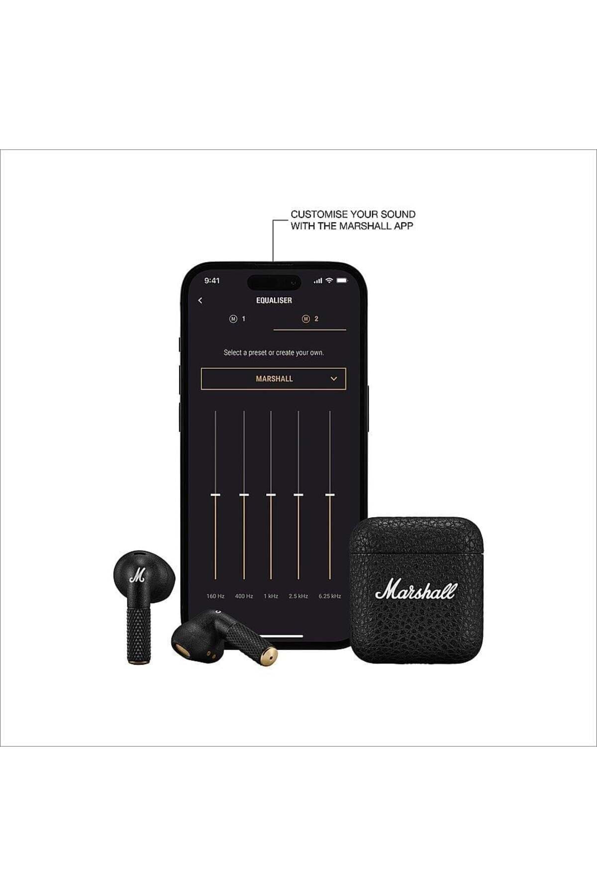 هندزفری توگوشی بلوتوثی TWS Marshall مدل Minor IV مشکی هندزفری توگوشی بلوتوثی TWS Marshall مدل Minor IV مشکی