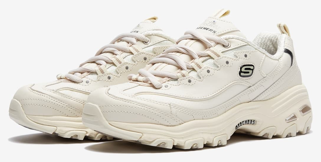 کفش اسنیکرز زنانه Skechers D'lites BIGGEST FAN سفید مدل 11931 OFWT کفش اسنیکرز زنانه Skechers D'lites BIGGEST FAN سفید مدل 11931 OFWT